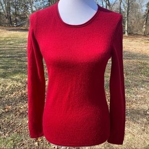 ELENA SOLANO SWEATER CREW NECK RED CASHMERE 2PLY Size M
